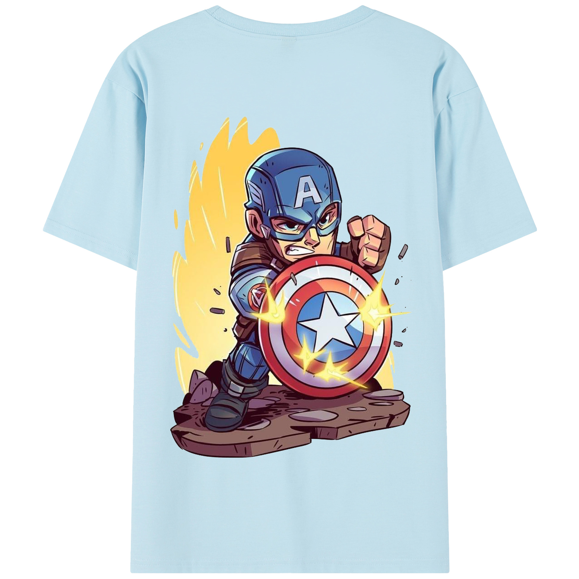 （画像用） アベンジャーズ The Avengers 綿100％半袖Tシャツ（背面プリント）